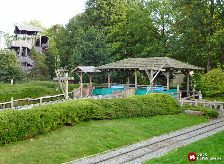 Barracuda Slide - Ausguck am Ende der Wasserwellenbahn