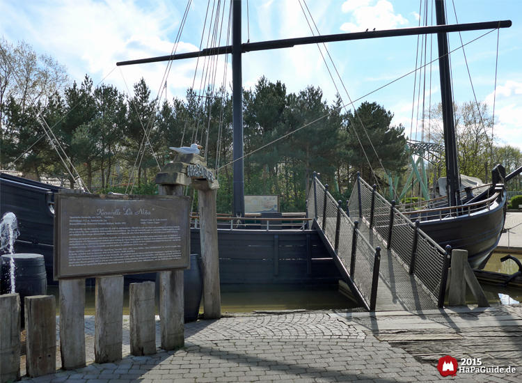 Caravelle Niña - Zugang Steg von der Piratentaufe