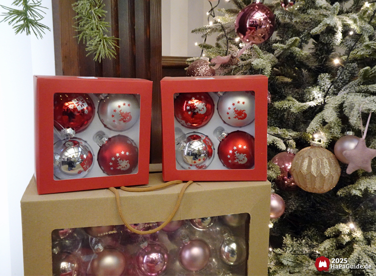New Lübeck Christmas Shop - Zwei Kartons Hansa-Park Christbaumkugeln