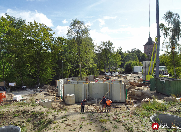 Cornwall Coaster - Aufbau Bahnhofsbetonwände