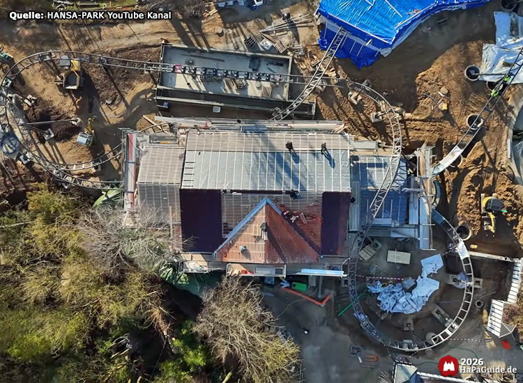 Cornwall Coaster - Vogelperspektive auf Baustelle Februar 2026