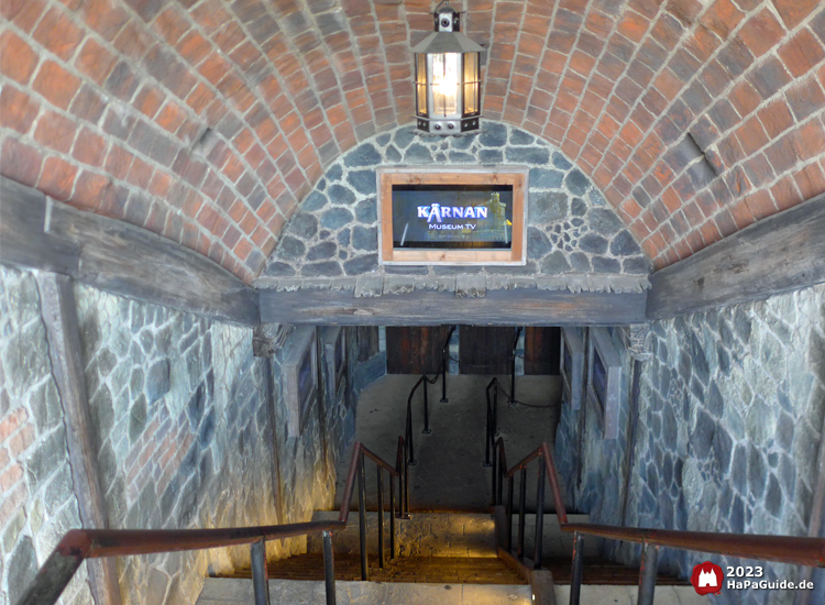 Treppenabgang in die Mauern des Kärnan Museums