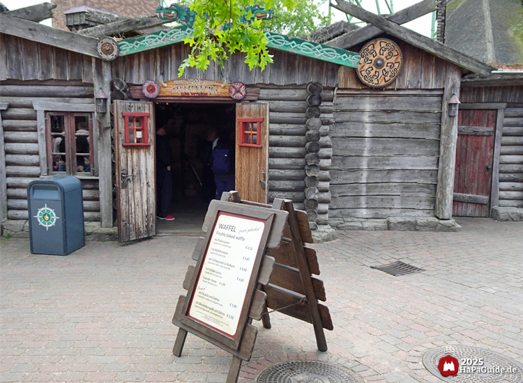 Elins Vafflejern - Aufsteller vor der Waffelbackstube