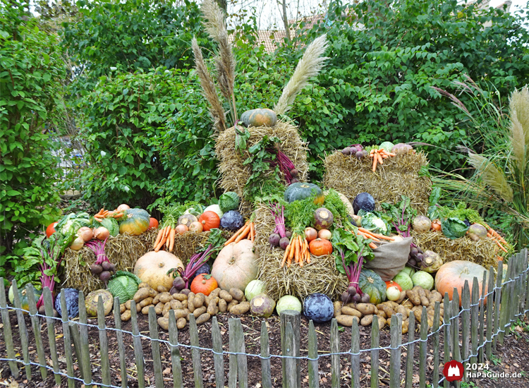 Erntedank im Hansa-Park - Stroh mit Gemüse