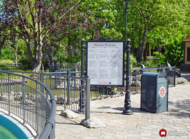 Hanse-Flieger - Sicherheitstafel neben dem Eingang