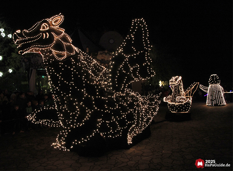 Herbstzauber am Meer - Nessie mit Baby als Wagen der Lichterparade