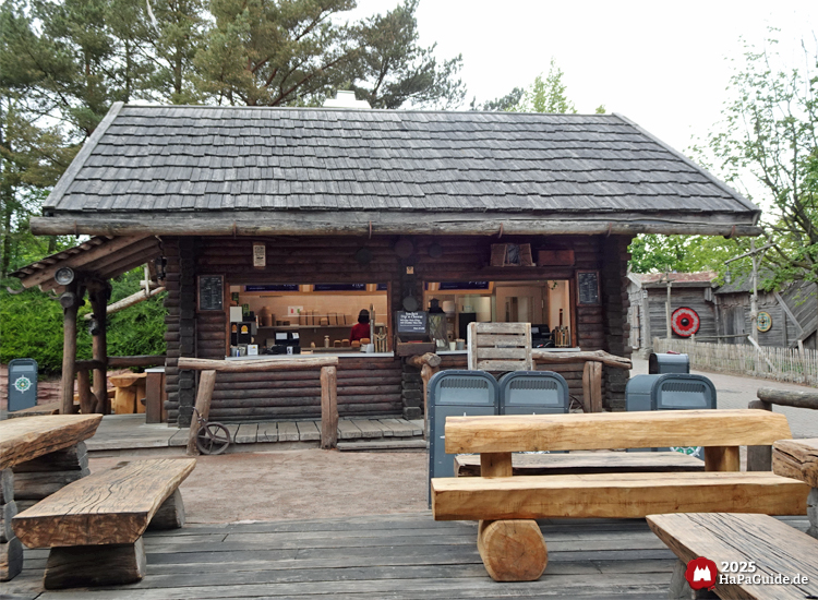 Miner's Camp - Frontalansicht Imbiss Blockhaus