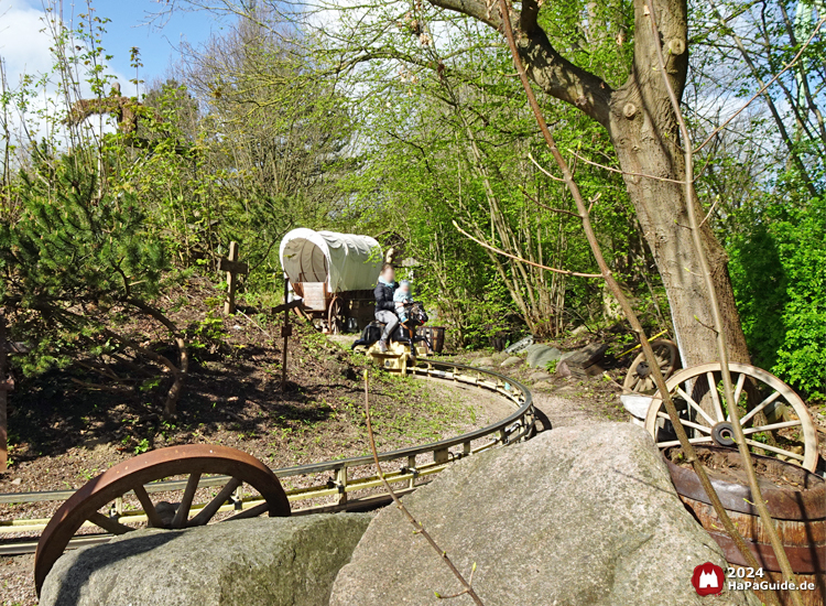 Pony Post - Wagenräder und Planwagen