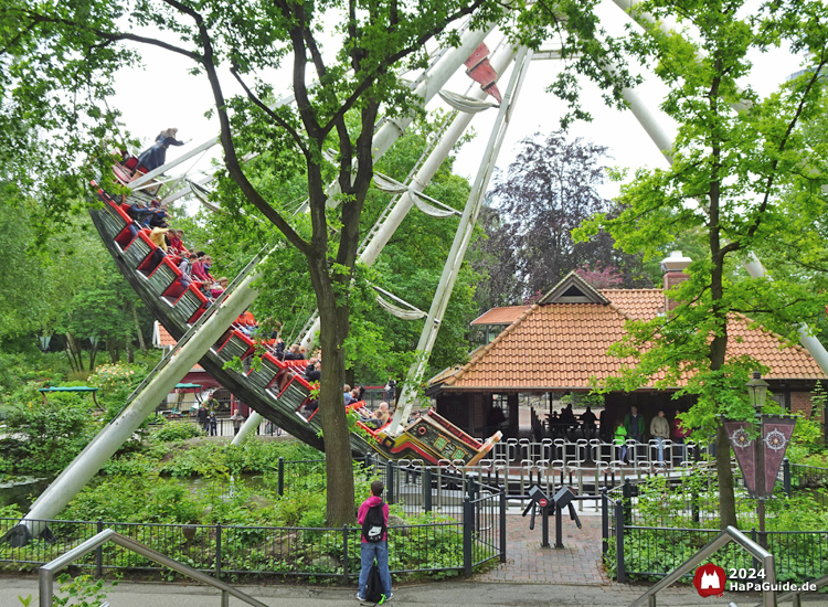 Schiffschaukel - Seitenansicht Ausschwung